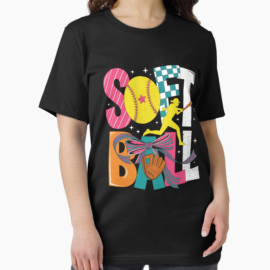 Softball Coquette Bow Game Day by RayhendersonArt