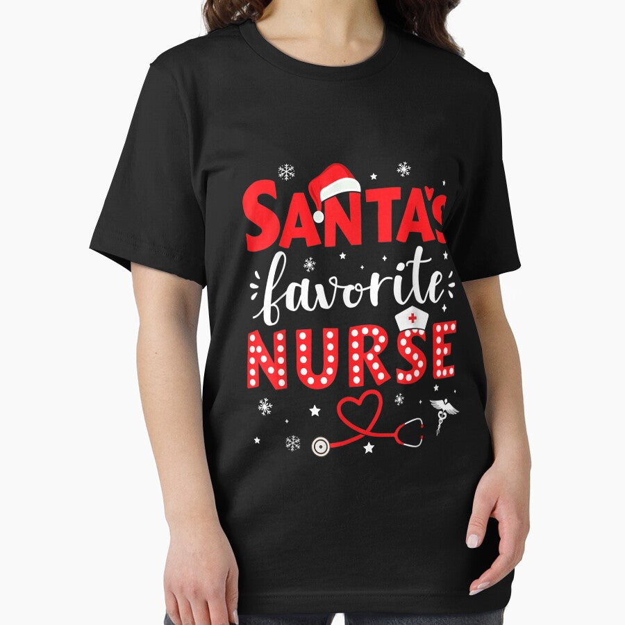 Santa favorite nurse for christmas in hospital T-Shirt by Bobby-Bancel