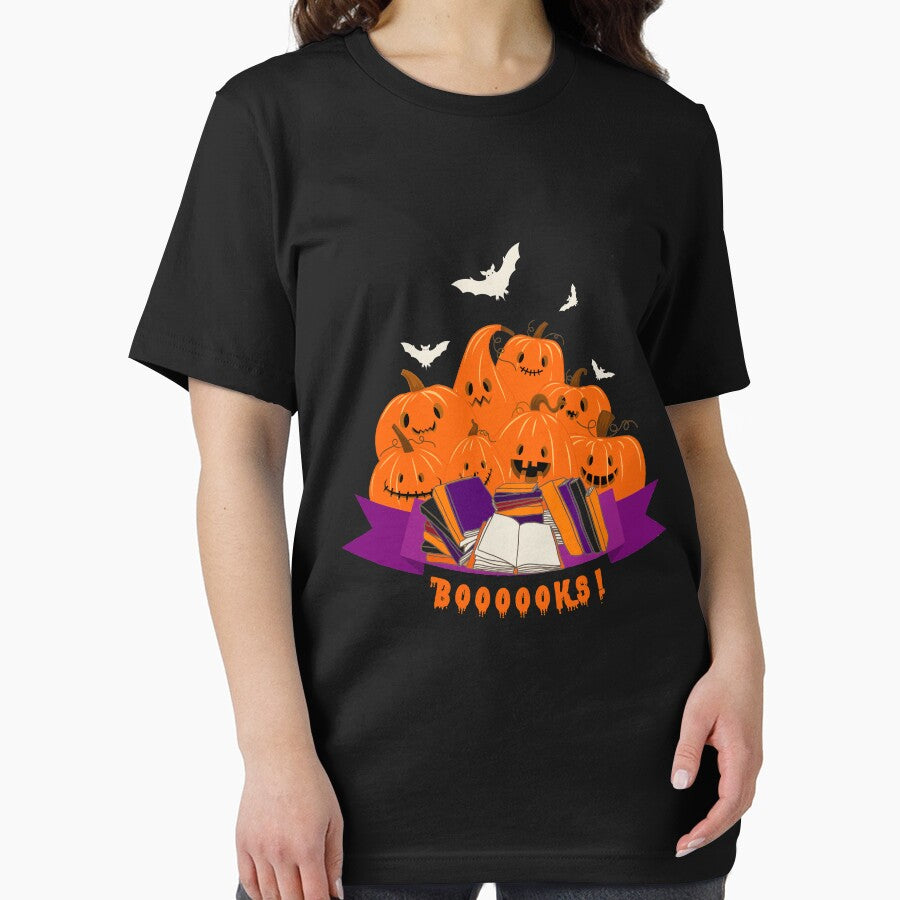 Boooooks Book Lover Library Halloween Pumkin Bat by Aymanerachif