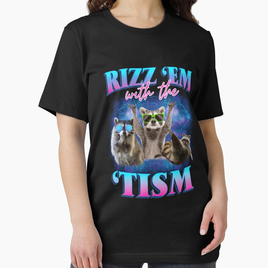 Rizz Em With The Tism Raccoon Meme Autism Awareness by LeoVargasVelha