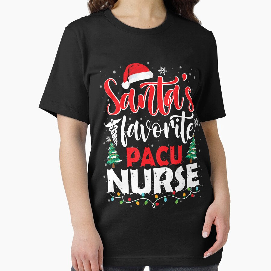 Santa's Favorite Pacu Nurse Christmas Light Santa Hat by AaronWeedo