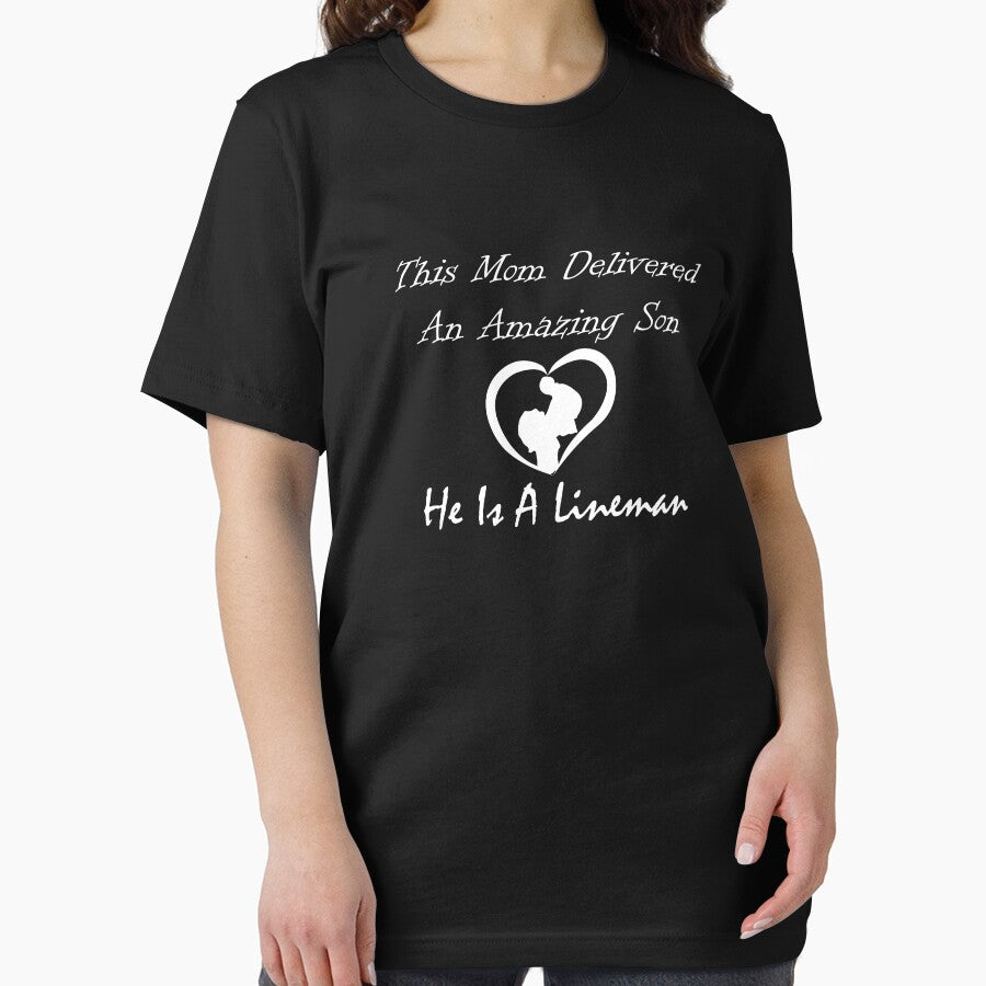 This Mom Delivered An Amazing Son, He Is A Lineman Essential T-shirt. by hichamchim