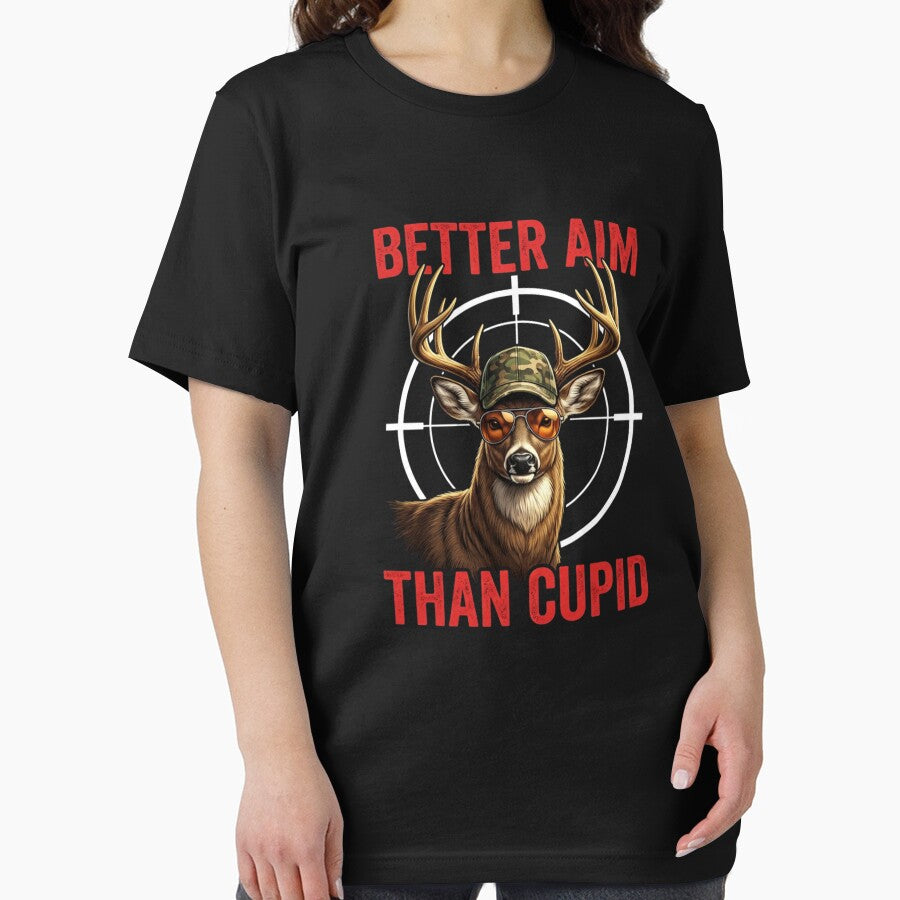 Better Aim Than Cupid Hunting Humor Gift by SofenArt