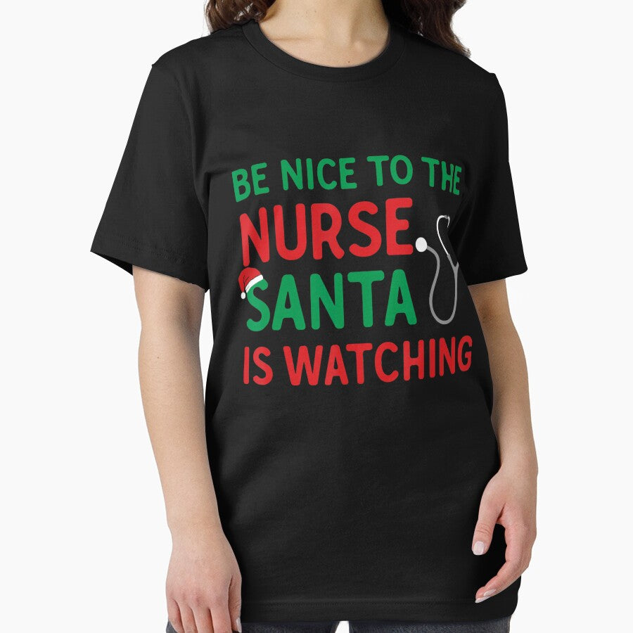 Christmas To Be The is Retro Classic Nurse Vintage Nurse Watching Santa Nice by FrankyTepper