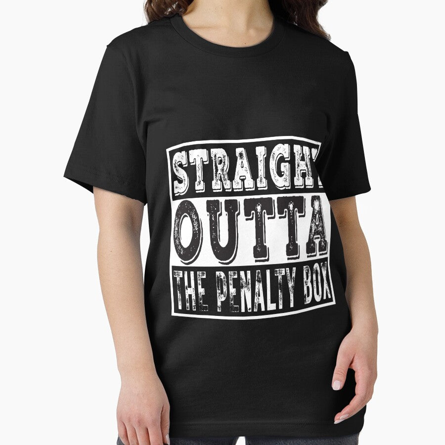 Straight Outta the Penalty Box , Hockey Lover Shirt, Funny Hockey Shirt, Gifts for Him,Cute Hockey Shirt Hockey Gift by plussorn