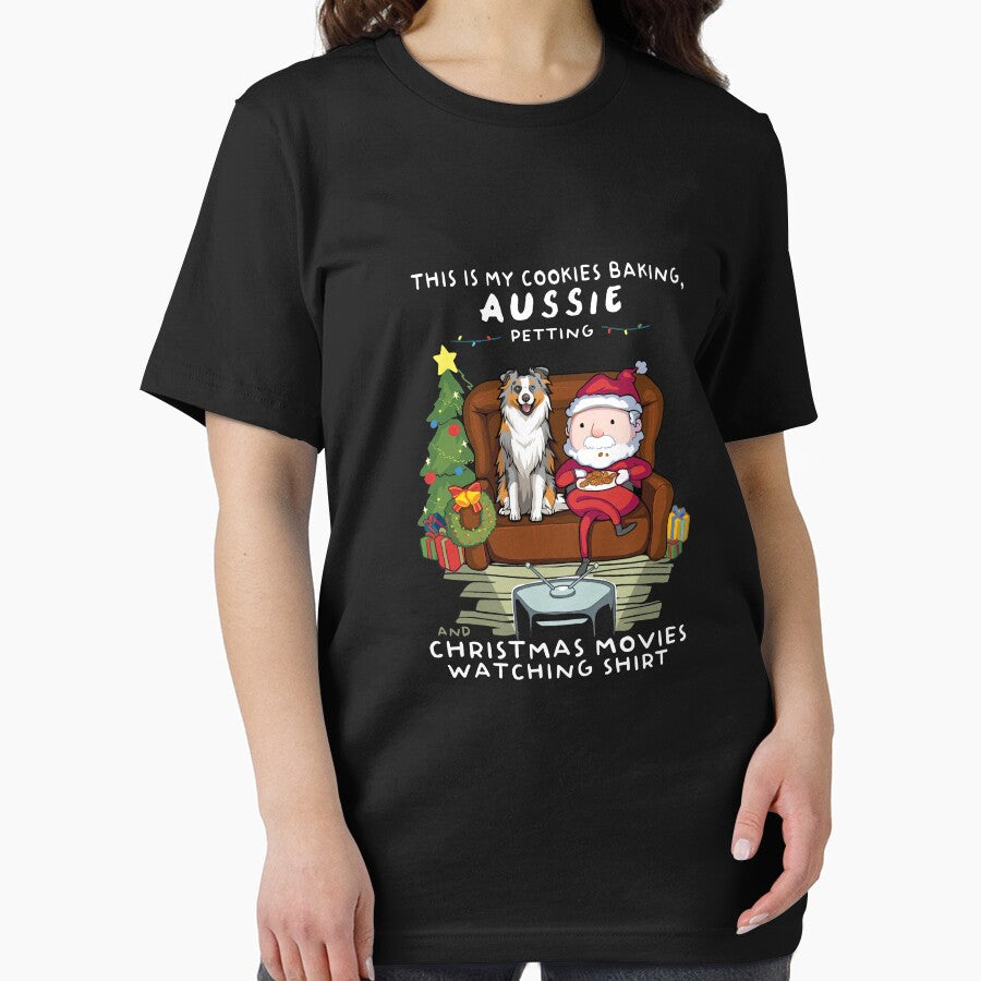 Aussie, Cookies baking and Christmas movies Funny Gift by TeeDoozy