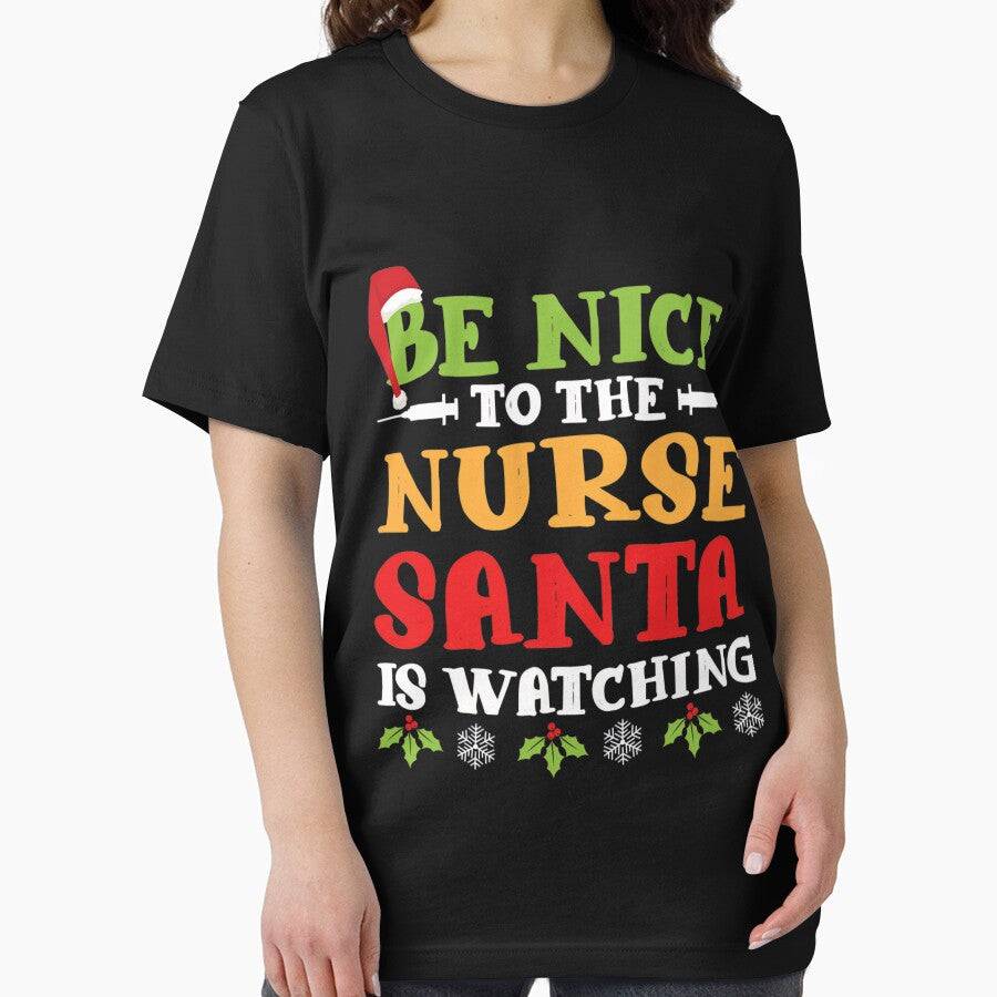 is Nurse Classic Retro Nurse Be Watching The Nice To Santa Vintage Christmas by FrankyTepper