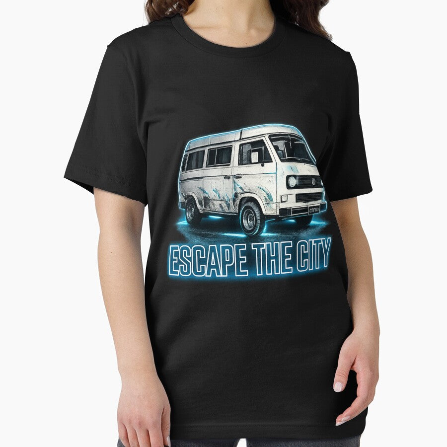 Escape The City Cyberpunk Neon Van Streetwear Graphic by Tel A Pet