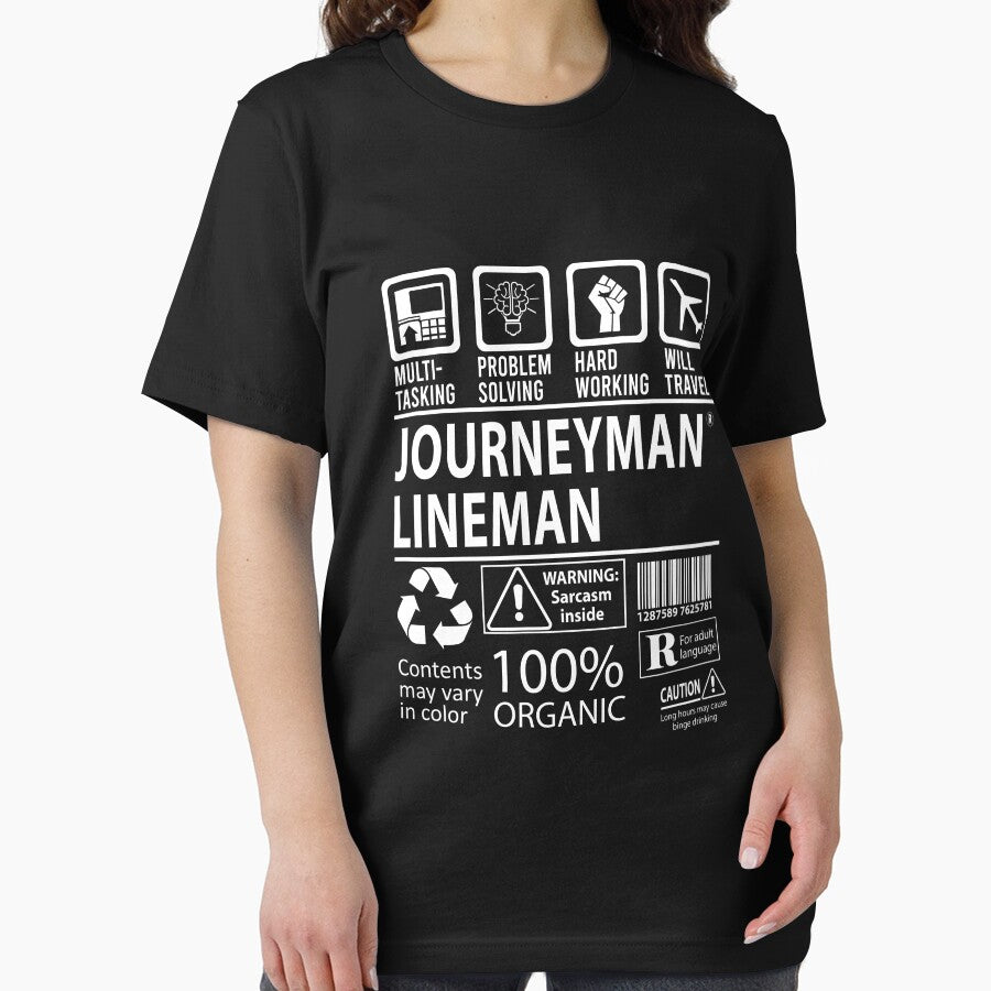 Journeyman Lineman T Shirt - Multitasking Job Gift Item Tee by cattontawn