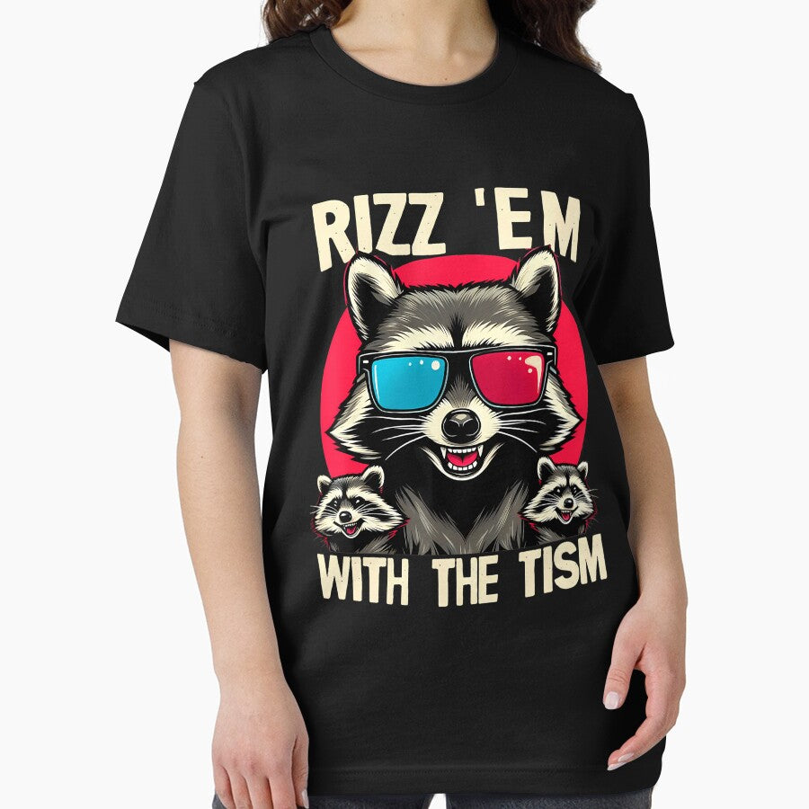 Rizz Em With The Tism Retro Vintage Raccoon Meme by LeoVargasVelha