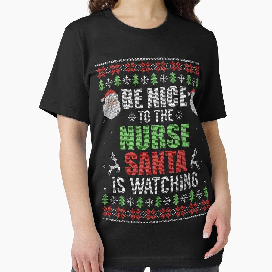 Nurse Nice Vintage Retro Watching Christmas Santa The Classic is Be To Nurse by FrankyTepper