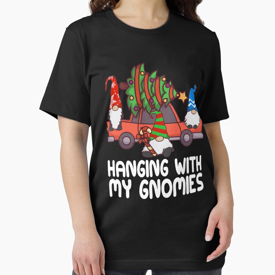 Hanging With My Gnomies Christmas Santa Gnome Red Truck by hatwarhamteri