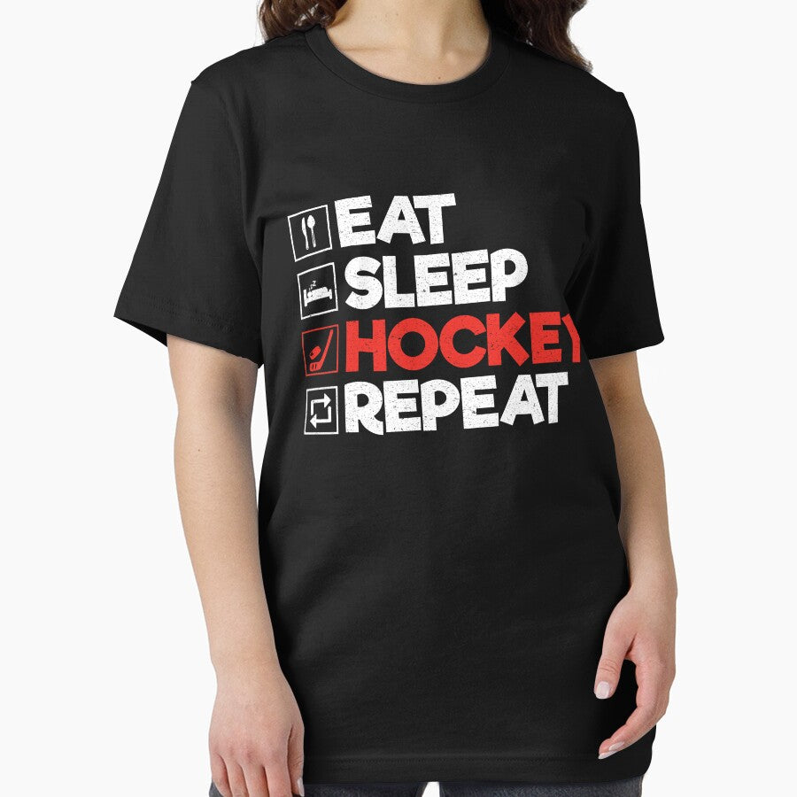 Eat Sleep Hockey Repeat: Funny Hockey Player Hockey Coach Lover by Adexyl
