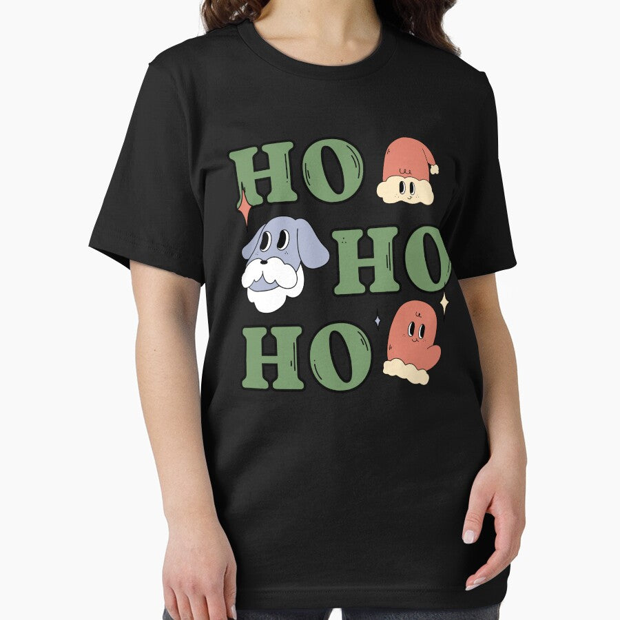 Ho Ho Ho Christmas Santa dog groovy retro vintage funny family xmas time by TNwandesignart