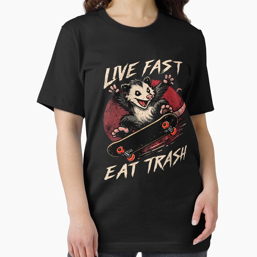 live fast eat trash opossum Street Cats Squad by gear-posters