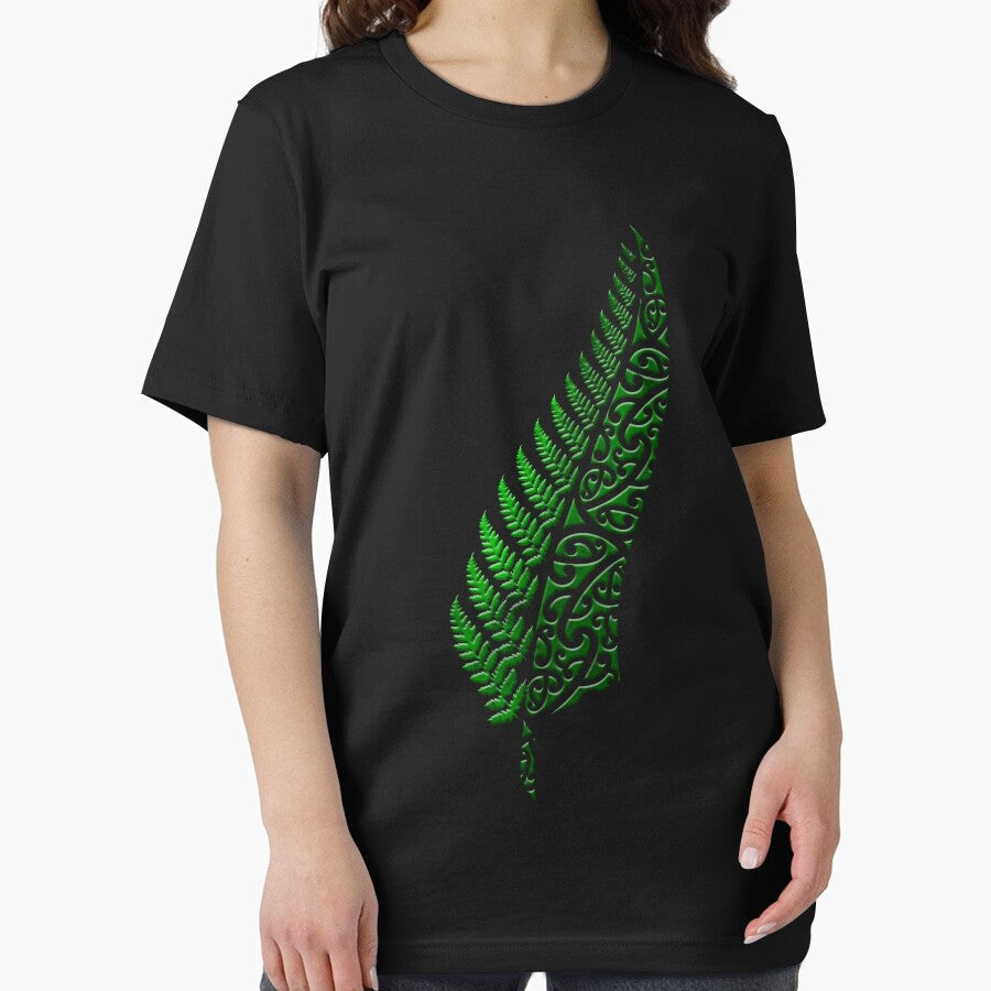 New Zealand Kiwi All Blacks Maori Silver Fern Greenstone Pounamu by D4mon Unisex