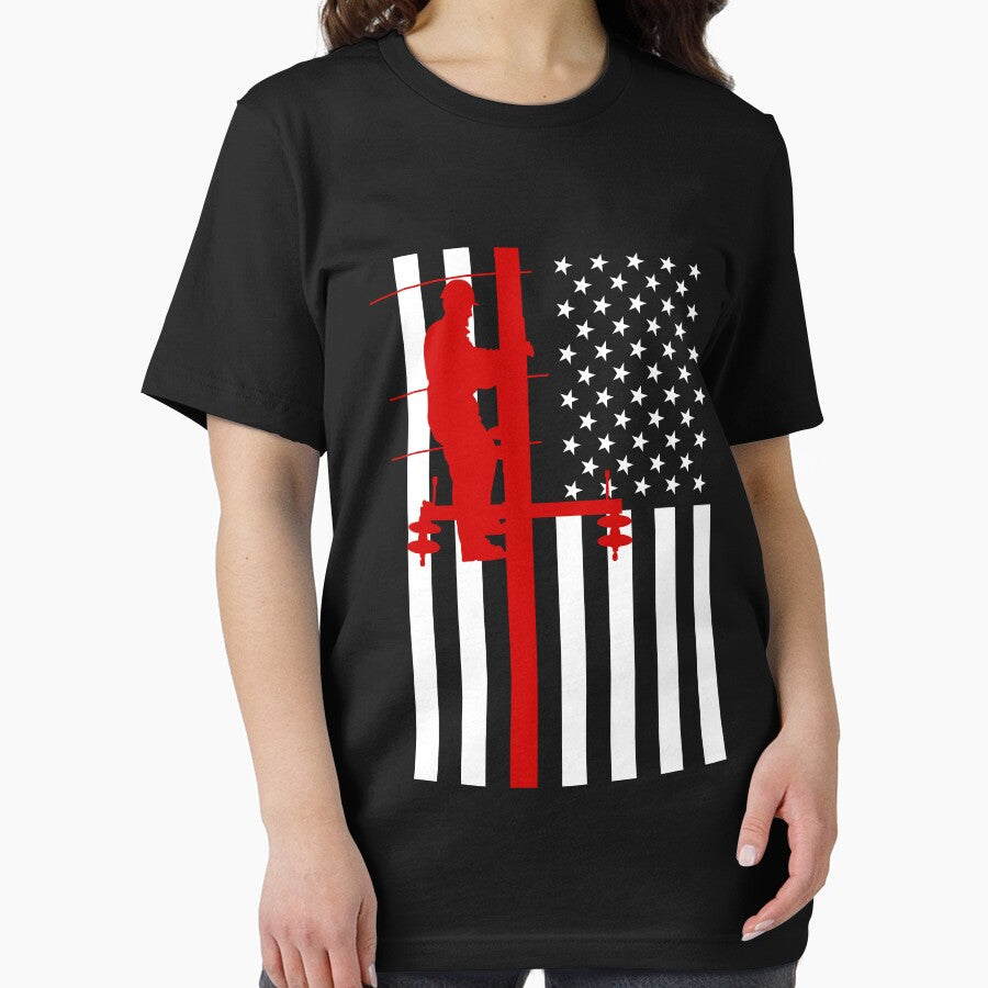 American Flag Lineman by melsens