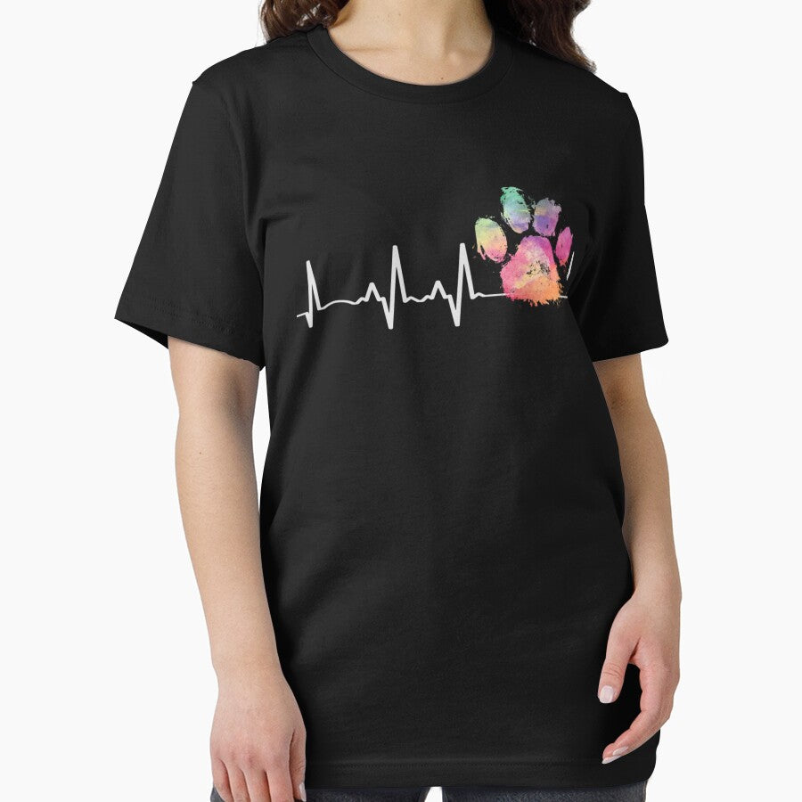 Cute Veterinarian Gift Rainbow Paw Print Heartbeat Vet Tech by NancyxEasSHOP