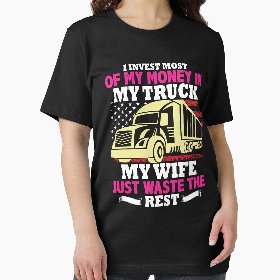 Funny Trucker Wife Truckers Wife by Rasu Art
