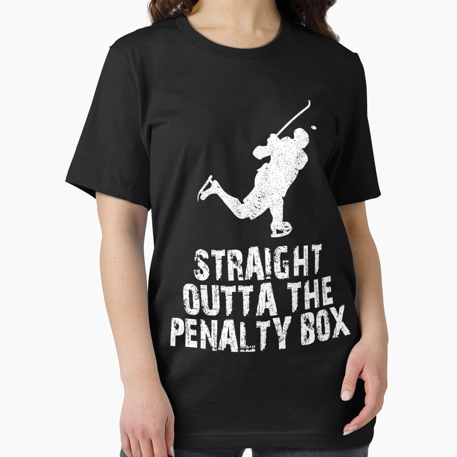Straight Outta Penalty Box Funny Ice Hockey by rifatart
