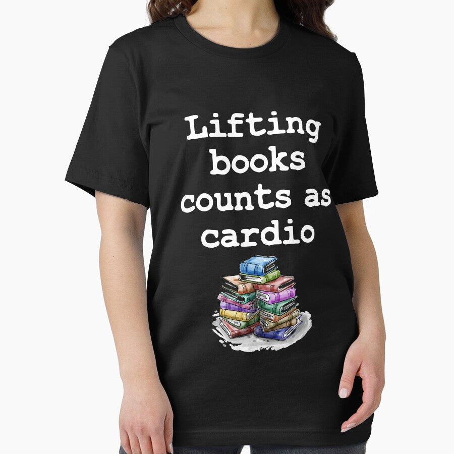Lifting Books Counts As Cardio T-Shirt Book Reading Gift by Anumber1