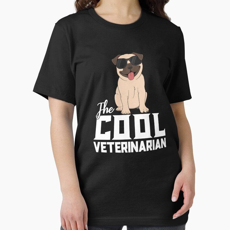 The Cool Veterinarian Vet Tech Pug Veterinarian Joke Gift by 14thFloor