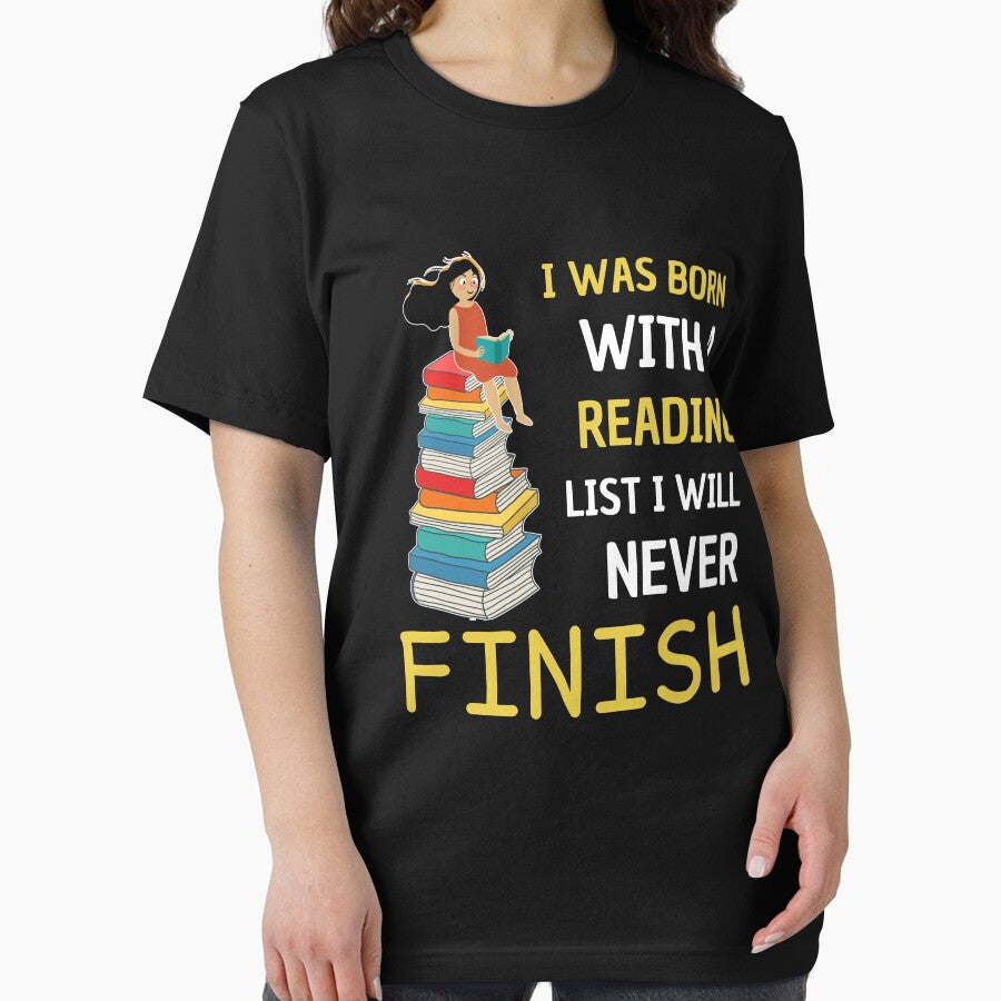 I Was Born With A Reading Funny T-shirt by TeeAmz