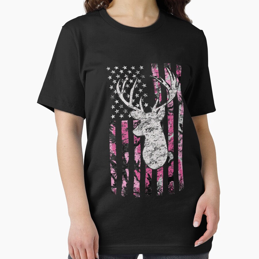 Deer Hunting Buck Pink Camouflage Flag by wilsonellis