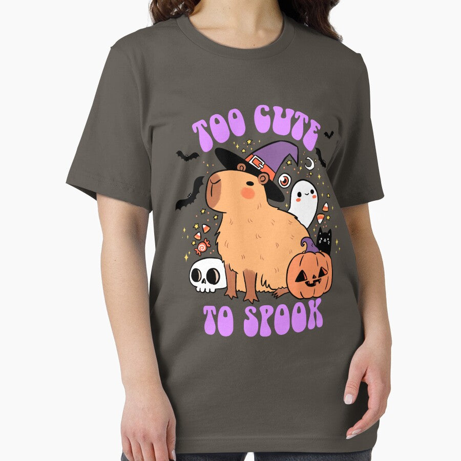 Too cute to spook Capybara Halloween by Yarafantasyart