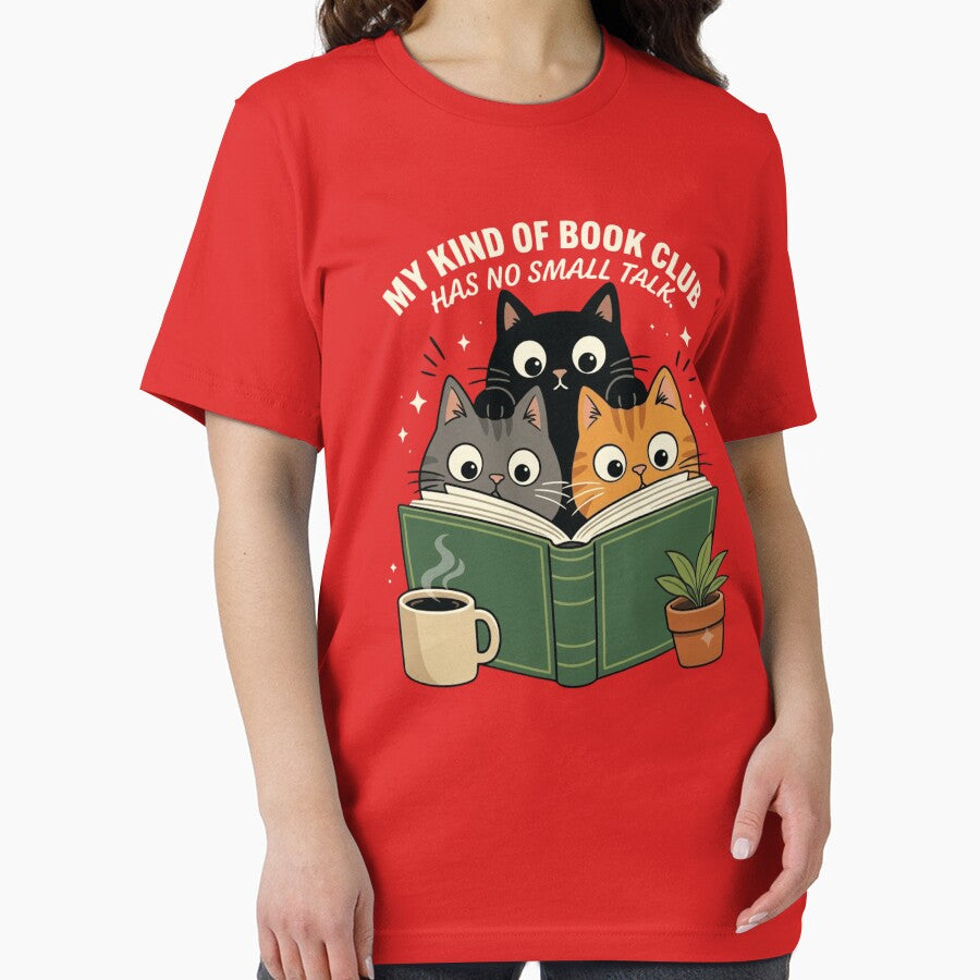 Book Club No Small Talk | Funny Cat Reader & Introvert Book Lover by Cree8if