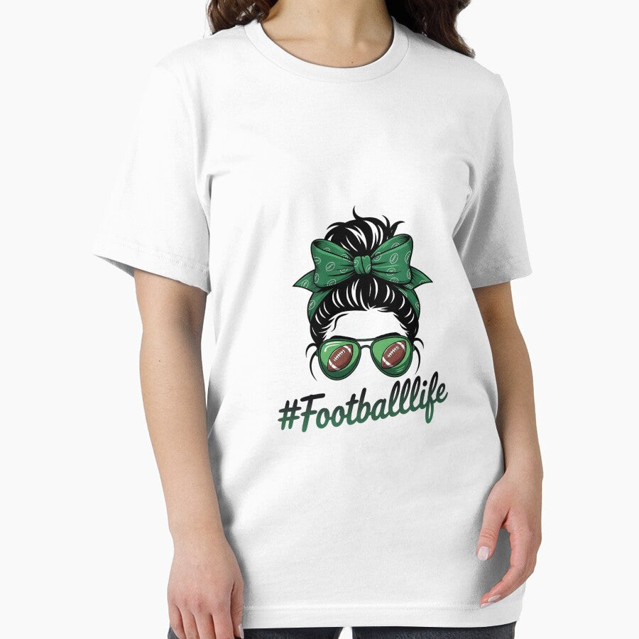 Football Mom Life Messy Bun Women Football Season by MicanCuteStore