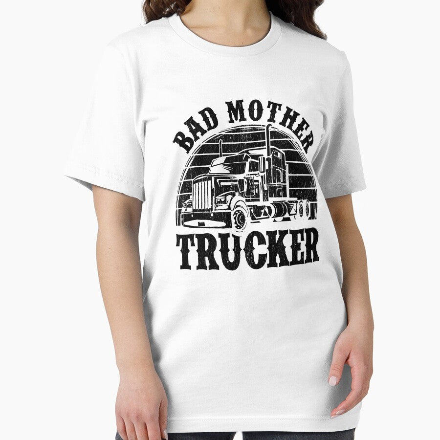 Funny Bad Mother Trucker Gift For Men Women Truck Driver Gag by GardNewerd