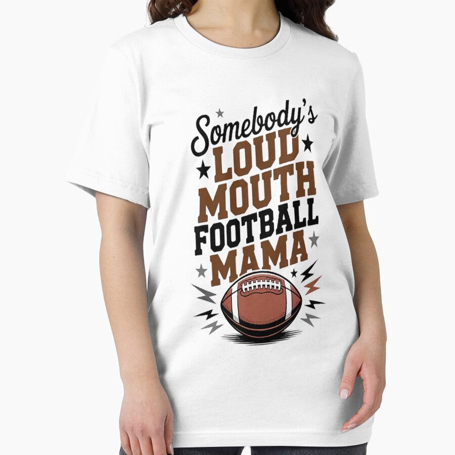 Somebody's Loudmouth Football Mama groovy football mom by TheRetroStyle