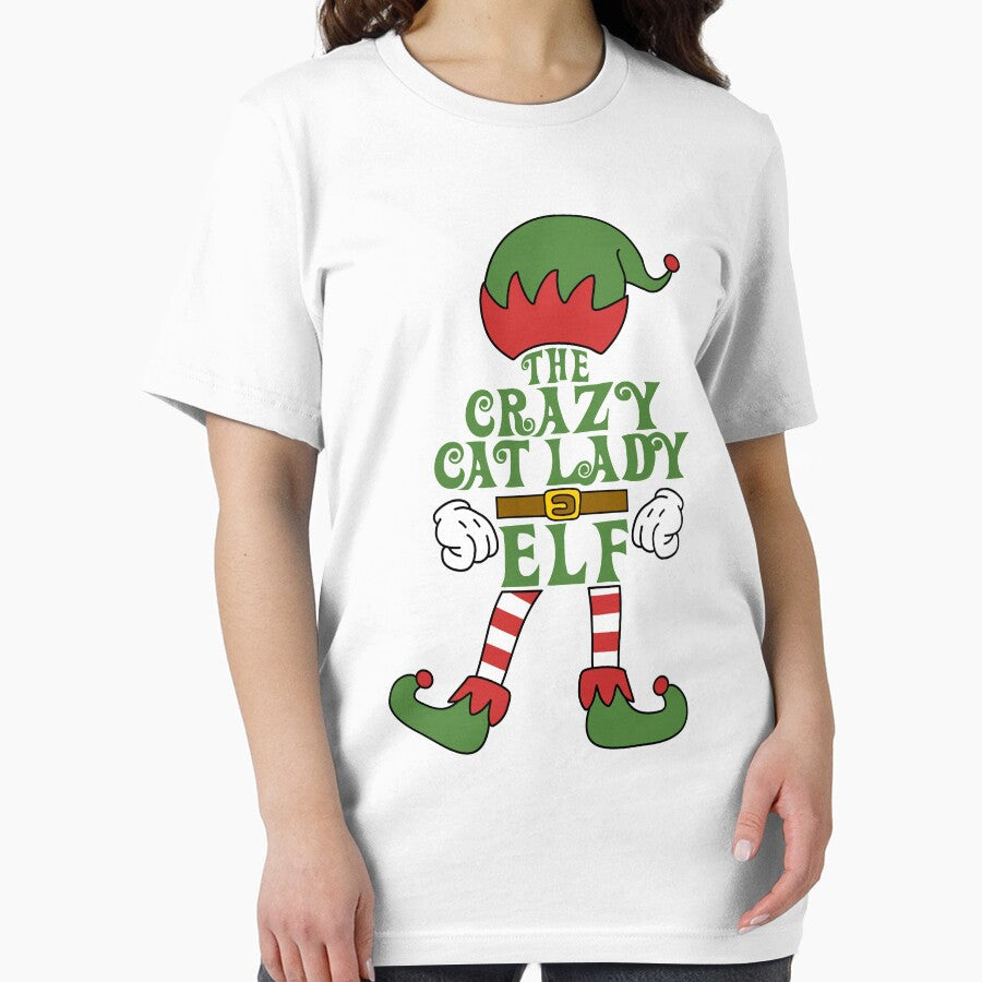 The Crazy Cat Lady Elf Christmas Family Matching Outfits Group Attire by onicon