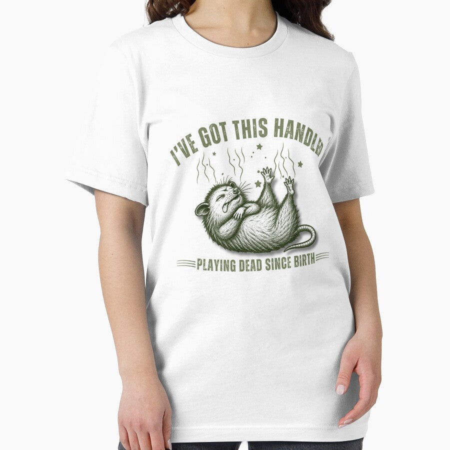 Funny Possum Shirt, I've Got This Handled Playing Dead Since Birth T-Shirt, Cute Opossum Graphic Tee, Introvert Humor Gift, Sarcastic Animal Shirt by cozydrops