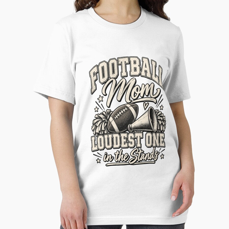 Football Mom Loudest One in the Stands Funny Vintage Shirt by cozydrops
