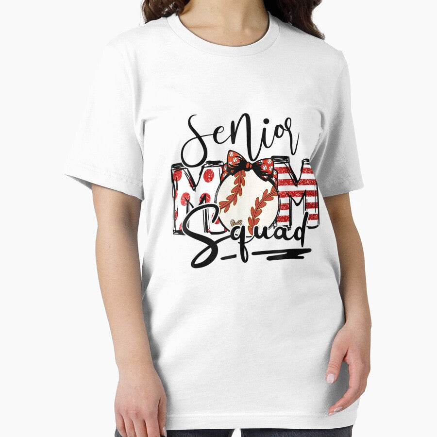 Senior Mom Squad Baseball Mother Woman Women Cute Fun Sports by catprograming