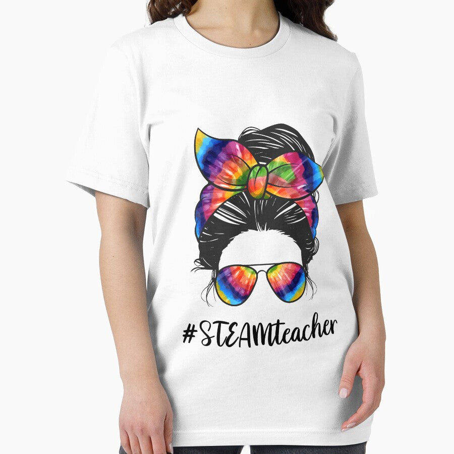 Messy bun STEAM teacher stem teacher - steam teacher life - funny gift idea for stem teacher steam teacher by SANA MAMOUN ALAJJAN