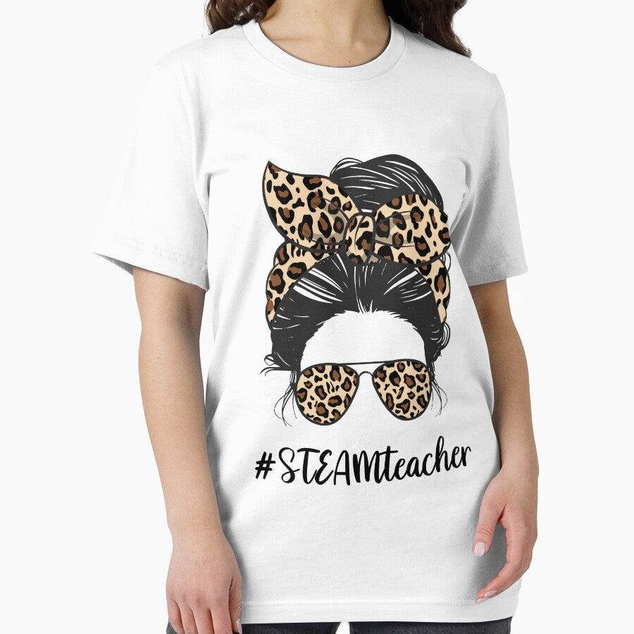 Messy bun STEAM teacher stem teacher â€“ steam teacher life - funny gift idea for stem teacher steam teacher by SANA MAMOUN ALAJJAN