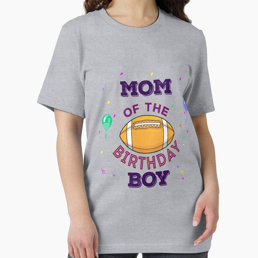 Mom of the American football birthday boy, dark text,  football mother, sport, american football lover by SGS-