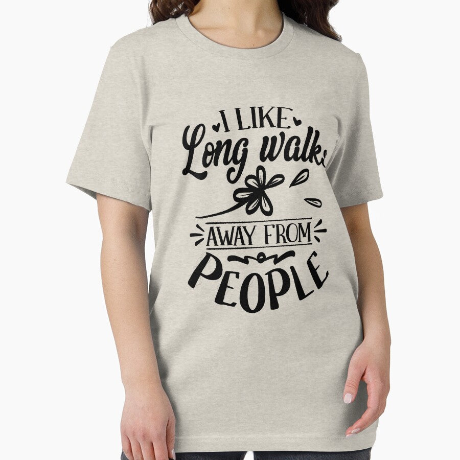 I Like Long Walks Away From People - Funny Introvert, sarcasm,funny,sarcastic,introvert,humor,introvert joke,funny quotes by RedArtsDesign