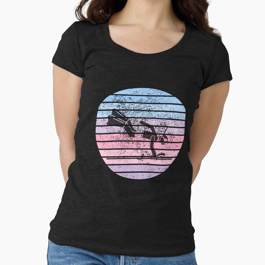Underwater Hockey with pastel retro sunset by aliveinmiddle
