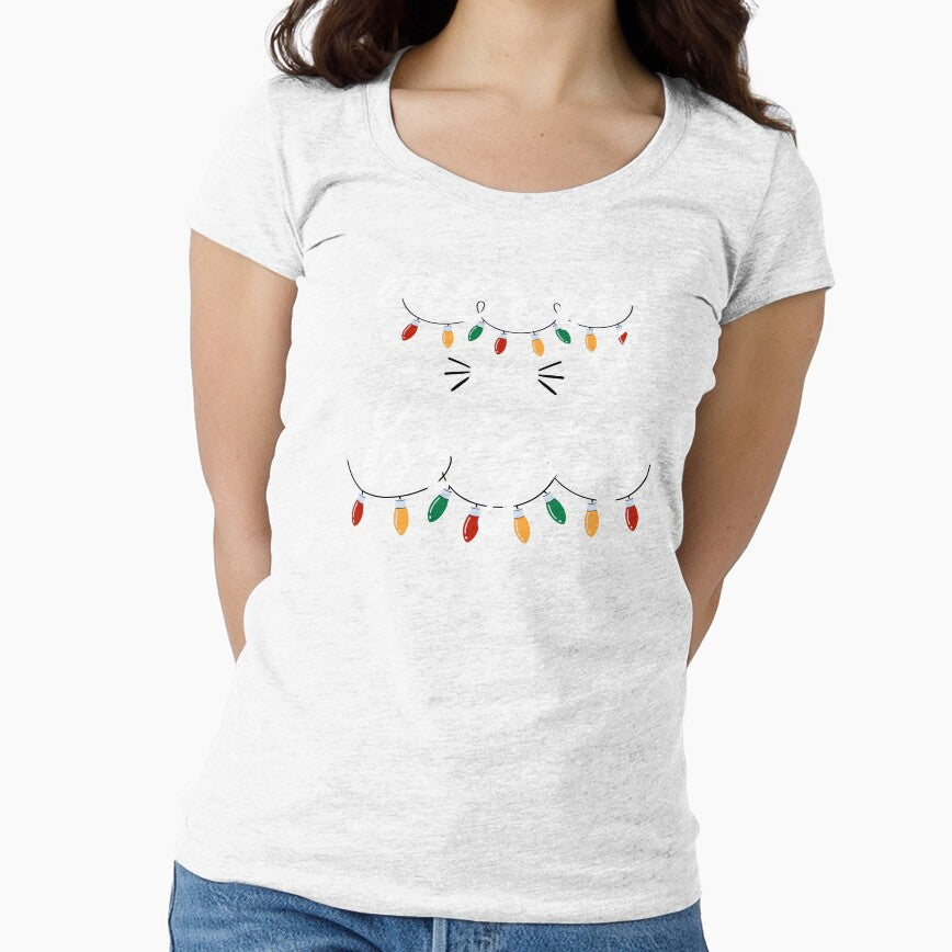 merry and bright Christmas lights Party xmas Family tree by Panda  Art