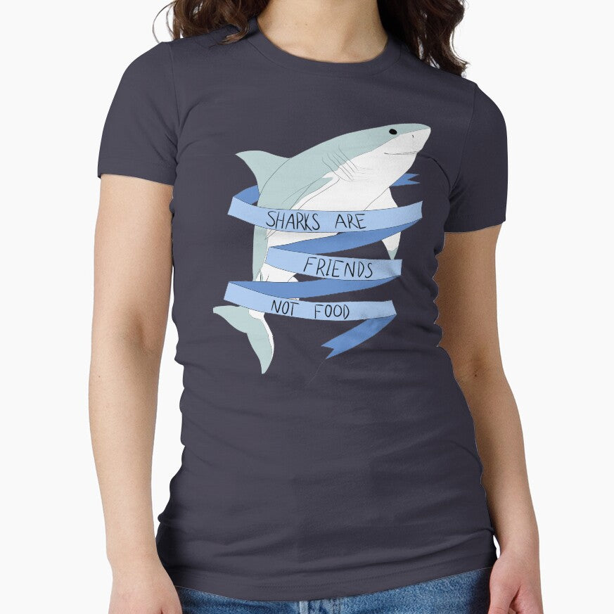 Sharks are friends Not food by MandaVC