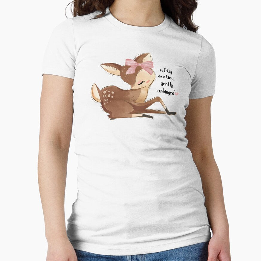 Softly Existing Gently Unhinged Cute Deer by MiaBellaGirl