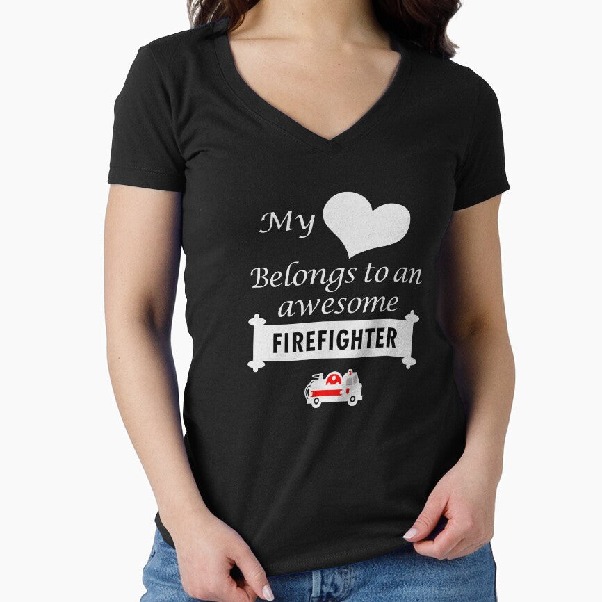 Firefighter Lover Birthday Surprise My Heart Belongs by smily-tees