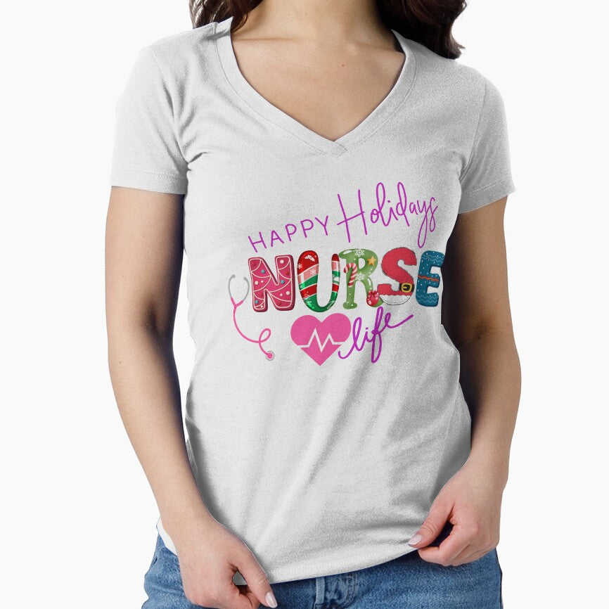 Nurse Happy Holidays Design | Cute Holiday Nursing Gift by TJsquared2025
