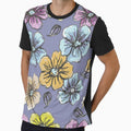 Rustic Flowers on Blue by Freshinkshop