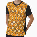 1970s Hex Orange Brown - 70s geometric by susycosta