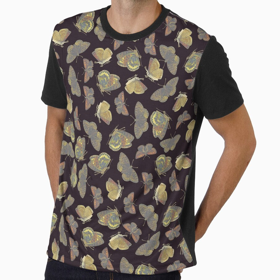 Dark Academia Aesthetic Vintage Butterfly Pattern by JoWillmot